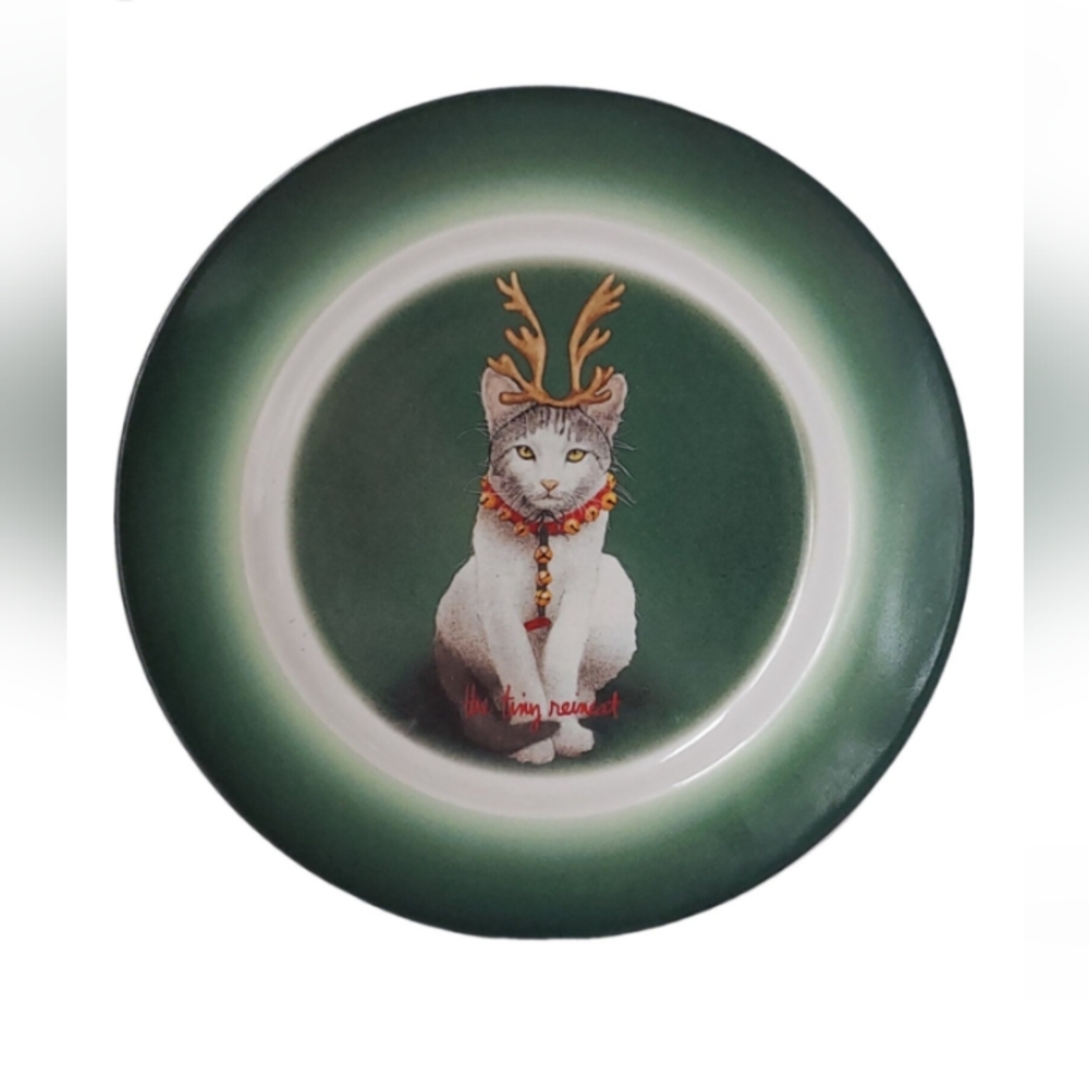 Tiny Reincat 8" Holiday Plate, Vintage 98 - Like New